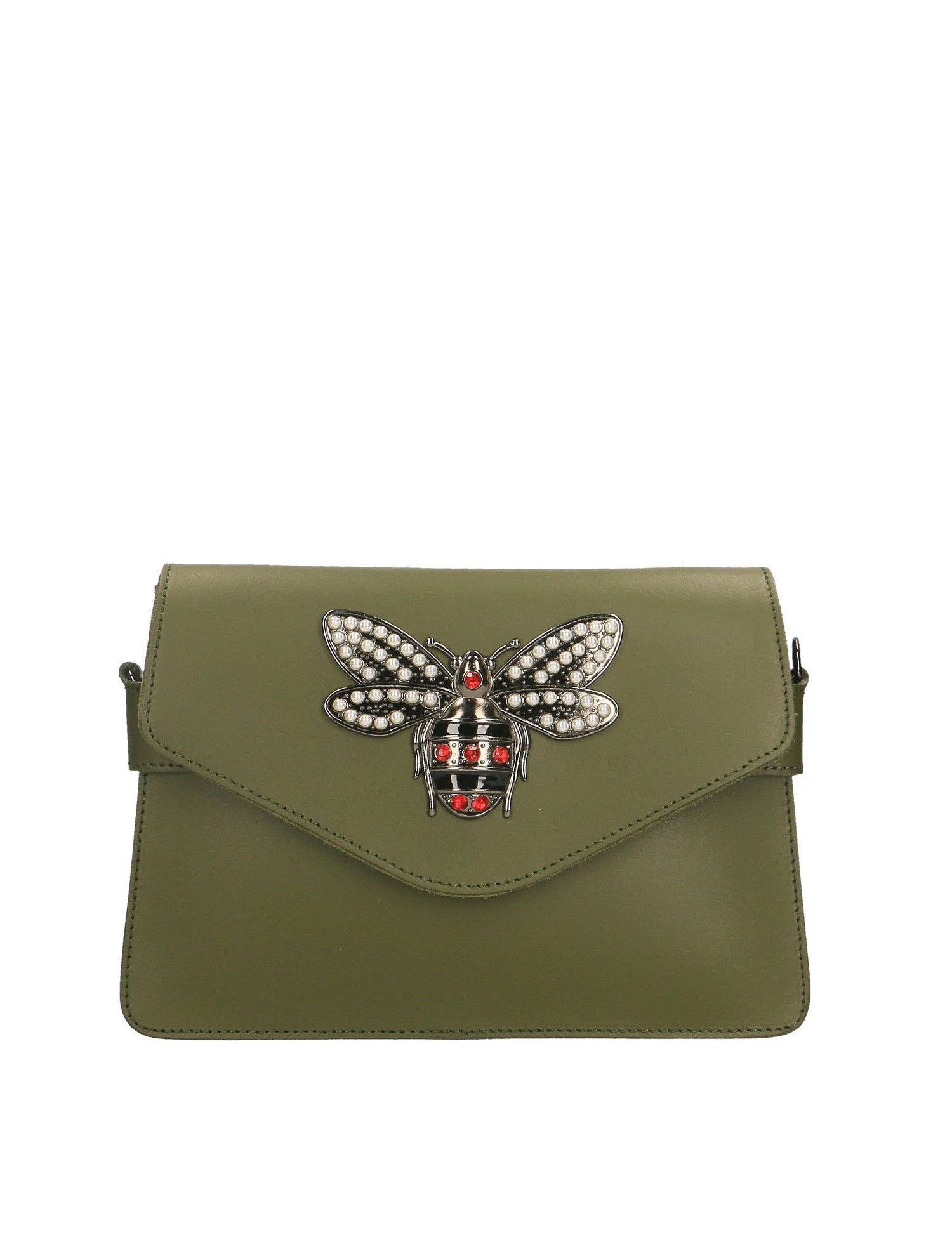 Alethea Borsa a tracolla donna Vera pelle 8801-VERDE Gave Lux