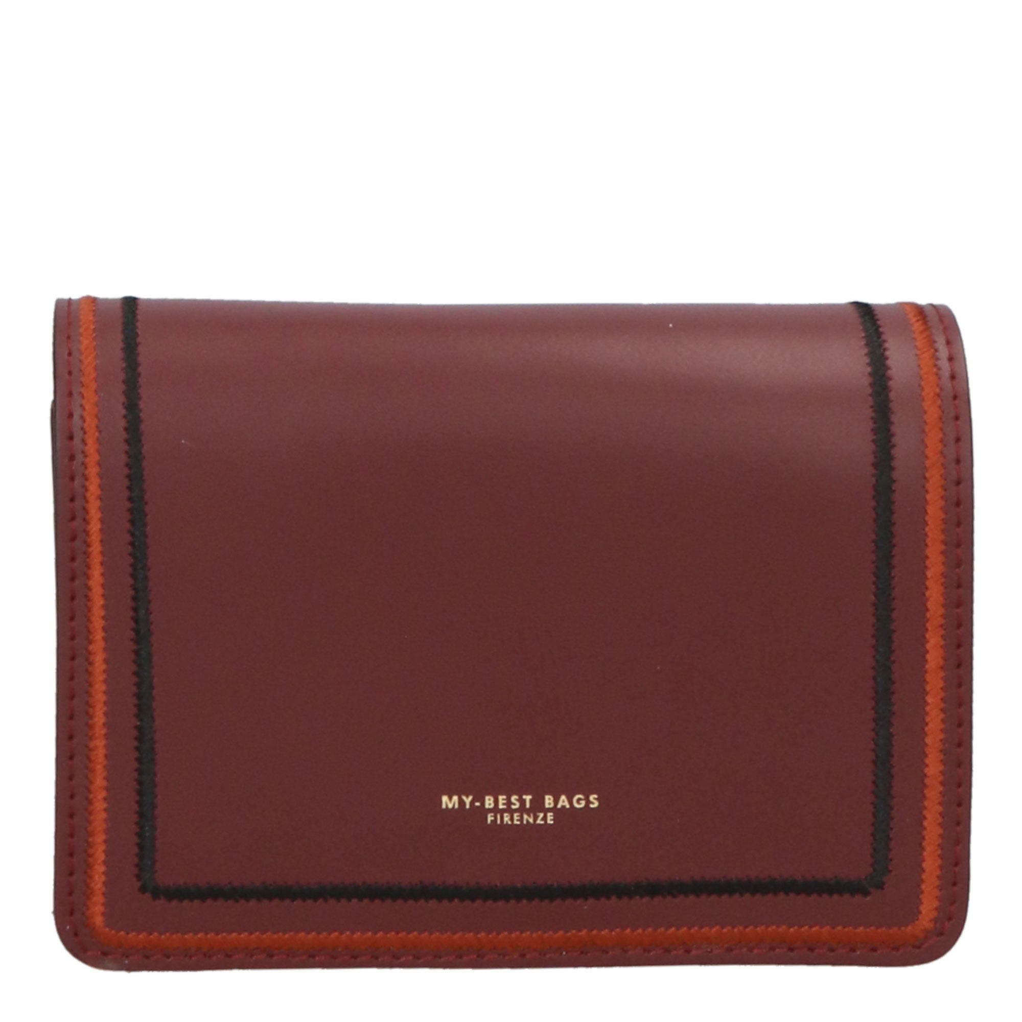 Borsa a tracolla da donna Made in Italy Vera pelle MYB-6006-FW-L330 VINO My Best Bag