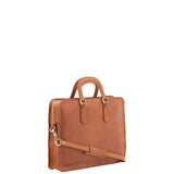 Borsa a mano unisex in vera pelle Made in Italy 4410-MIELE Alessia Firenze