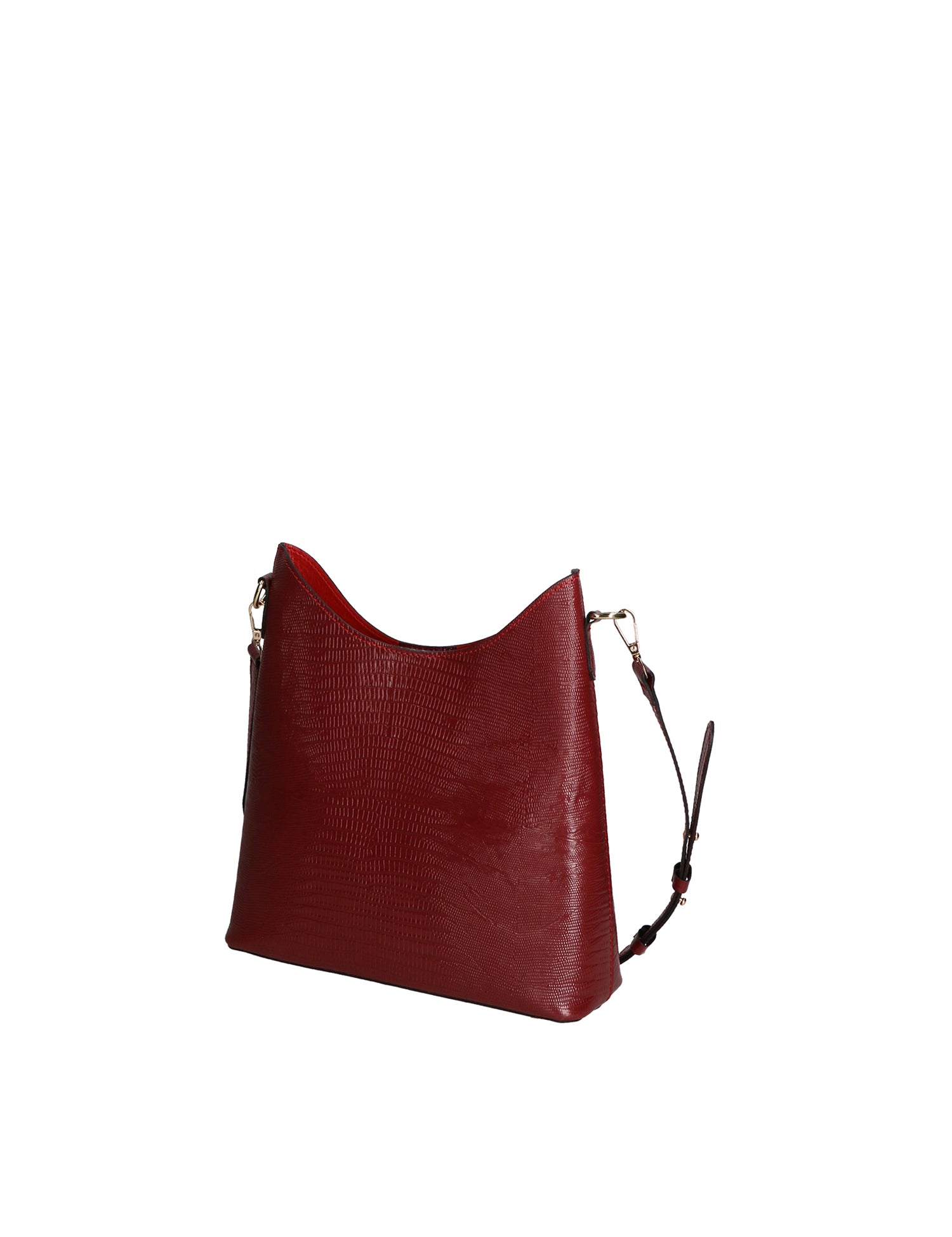 Carmine Borsa a spalla da donna Vera pelle 05442-LU10 ROSSO SCURO DARK RED Gave Lux