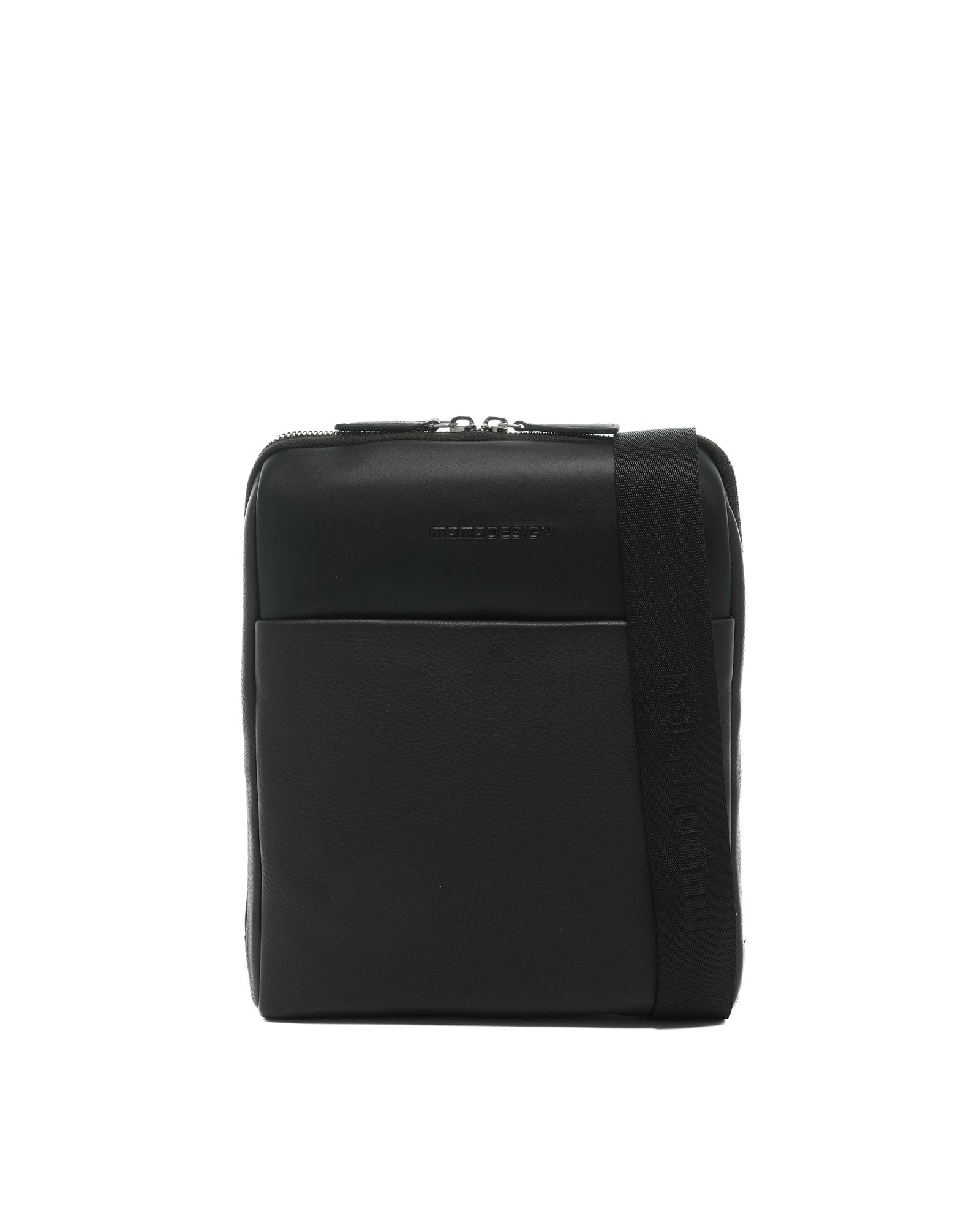 MO-32DO-BLACK Borsa a tracolla uomo in vera pelle Momo Design