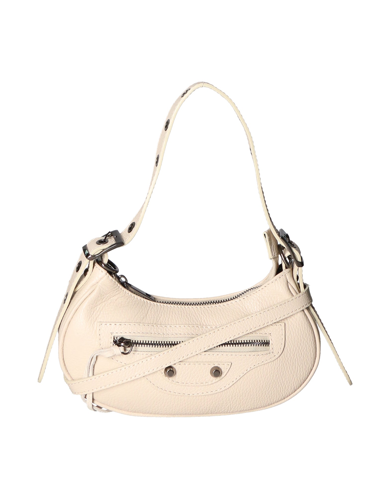 Galatea Borsa a spalla da donna Vera pelle 05708-D37 LATTE MILK Gave Lux