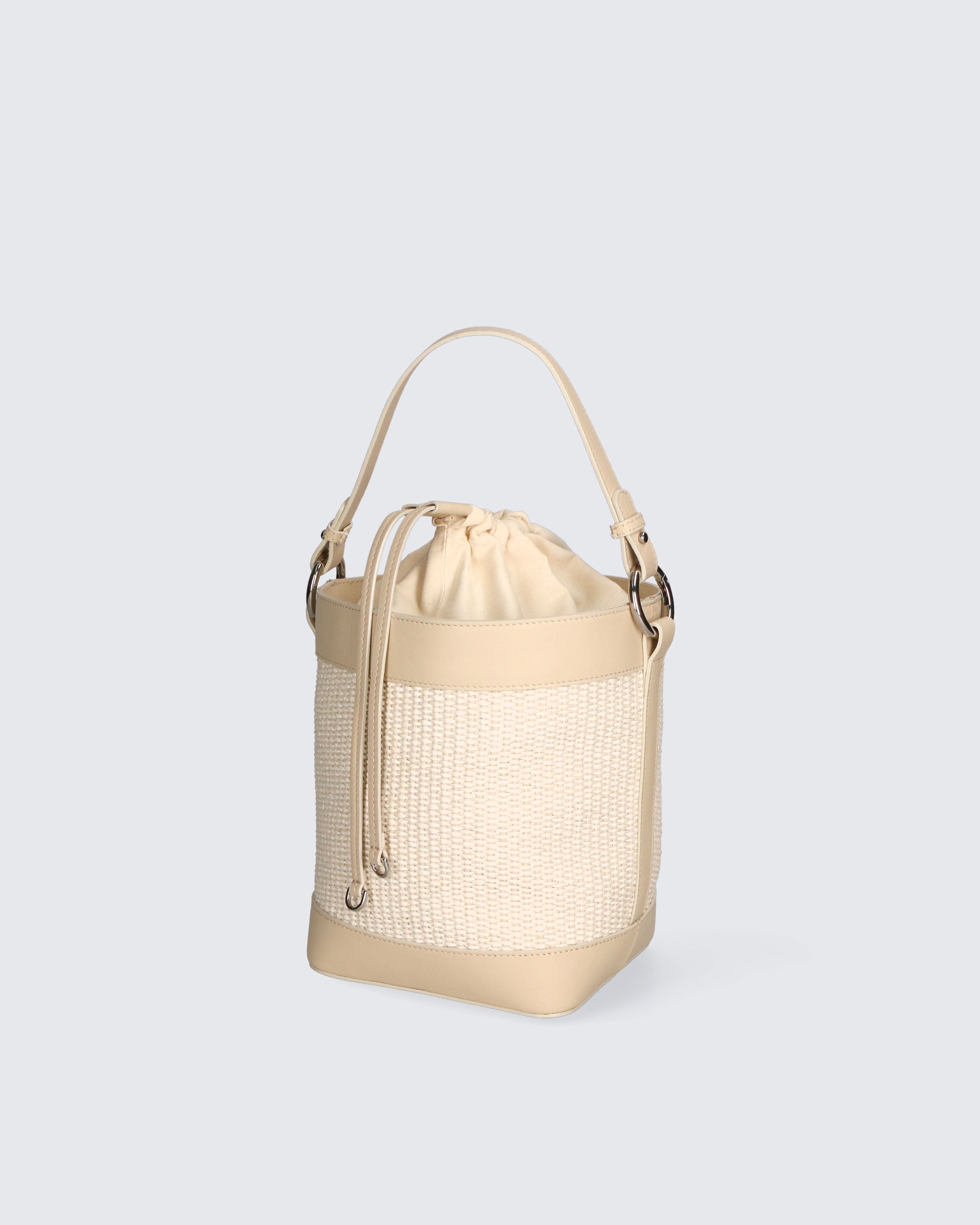 Lisbeth Borsa a secchiello da donna Misto pelle e tessuto 05165-148+S03 BEIGE Gave Lux