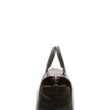Borsa da viaggio unisex vera pelle 100% cotone 4546-NERO Alessia Firenze