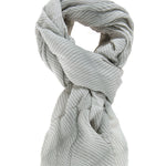 Silvia L2003-GRIGIO CHIARO Foulard unisex Cotone e Seta Gave Lux