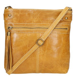 Carmen Borsa a tracolla da donna Vera pelle 10034-GIALLO Gave Lux