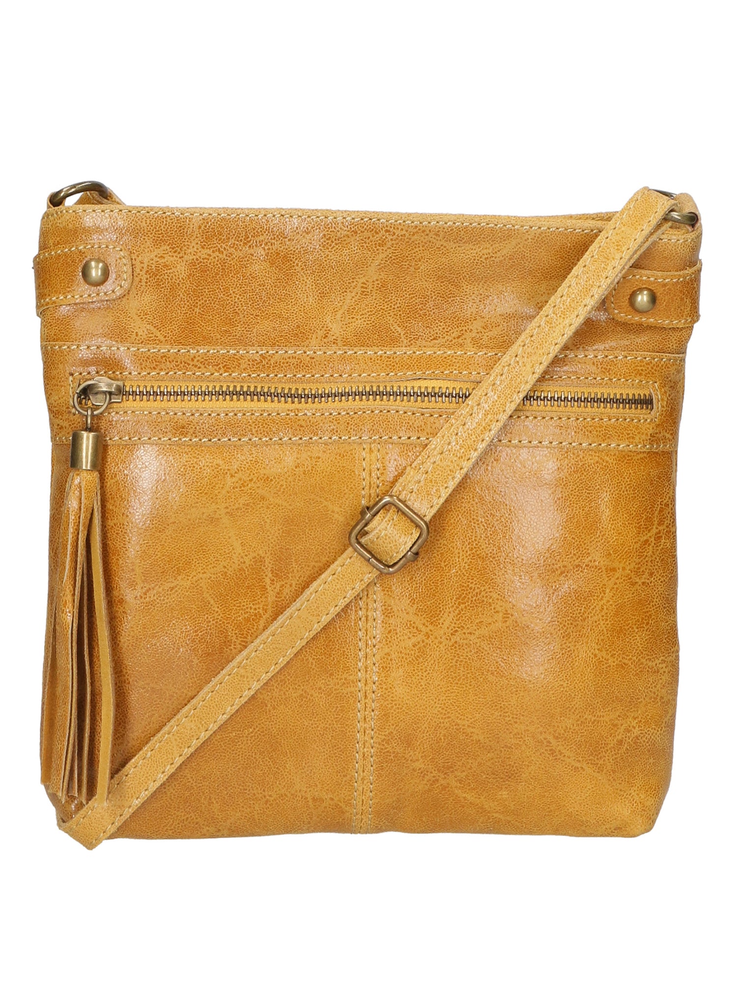 Carmen Borsa a tracolla da donna Vera pelle 10034-GIALLO Gave Lux