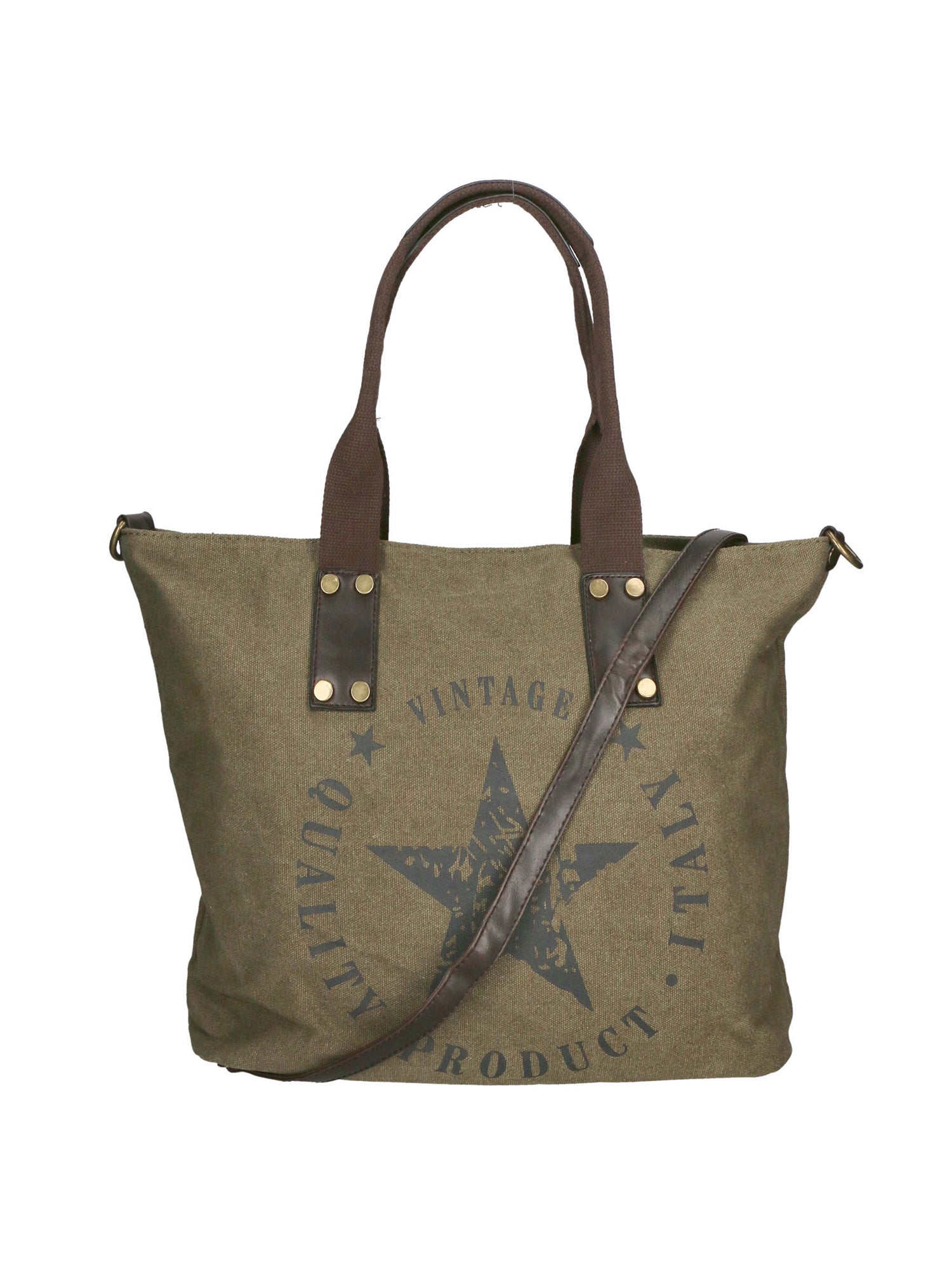 Sabrina Borsa a mano da donna 100% poliestere 8152-MILITARE Gave Lux