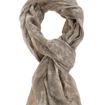Sophy L2015-TAUPE Foulard unisex cotone e seta Gave Lux
