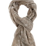 Sophy L2015-TAUPE Foulard unisex cotone e seta Gave Lux