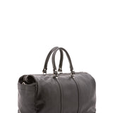 Borsa da viaggio unisex vera pelle 100% cotone 4546-NERO Alessia Firenze