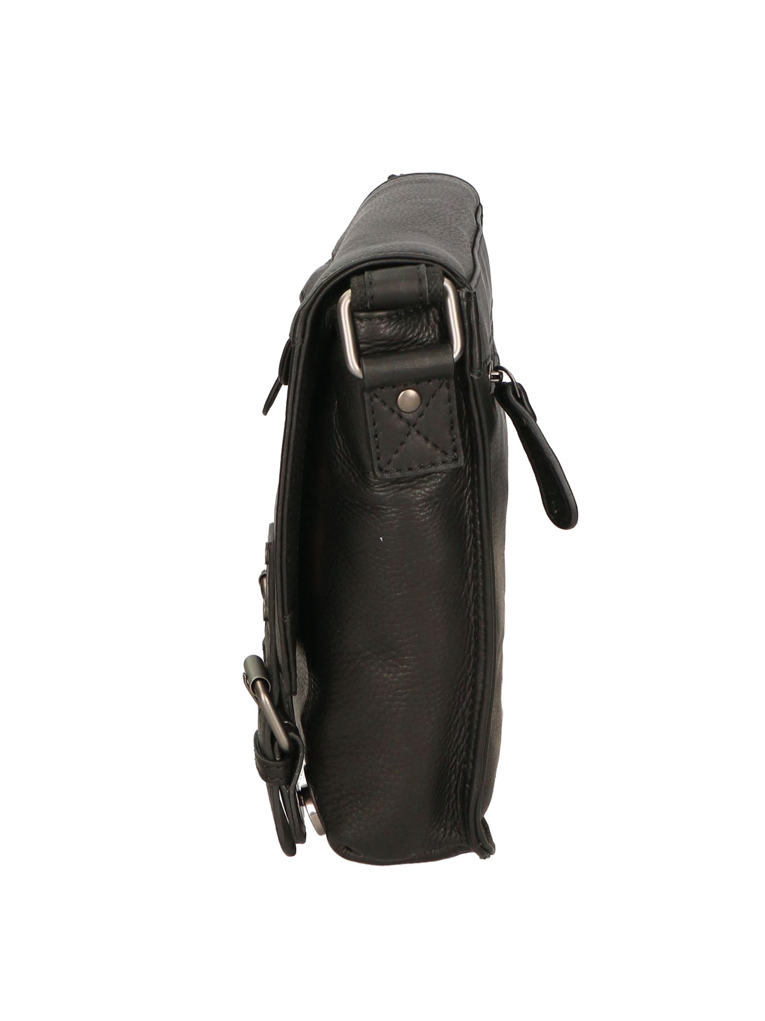 Borsa a tracolla da uomo 100% vera pelle HILB-3183-NERO Hill Burry