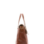 Borsa da viaggio unisex in vera pelle 100% cotone 4066-MARRONE Alessia Firenze