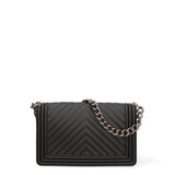 Borsa a mano da donna 100% Pvc FLAT-M 24-BLACK - BRUSH CDF Marc Ellis