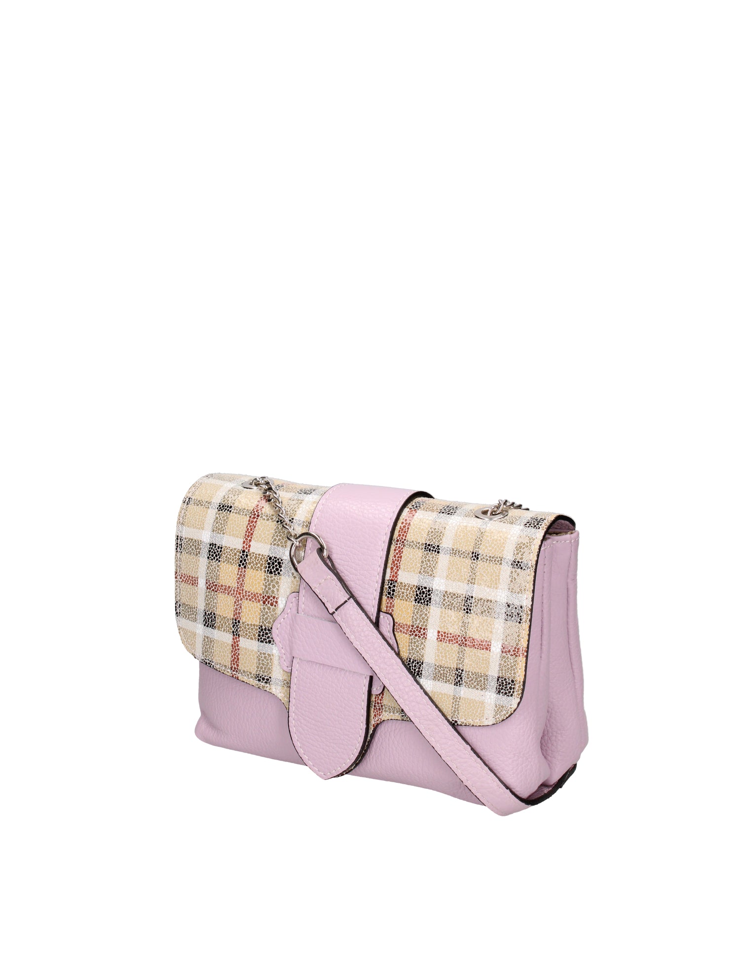 Caelia Borsa a tracolla da donna Vera pelle 194942-LILLA+BEIGE Gave Lux