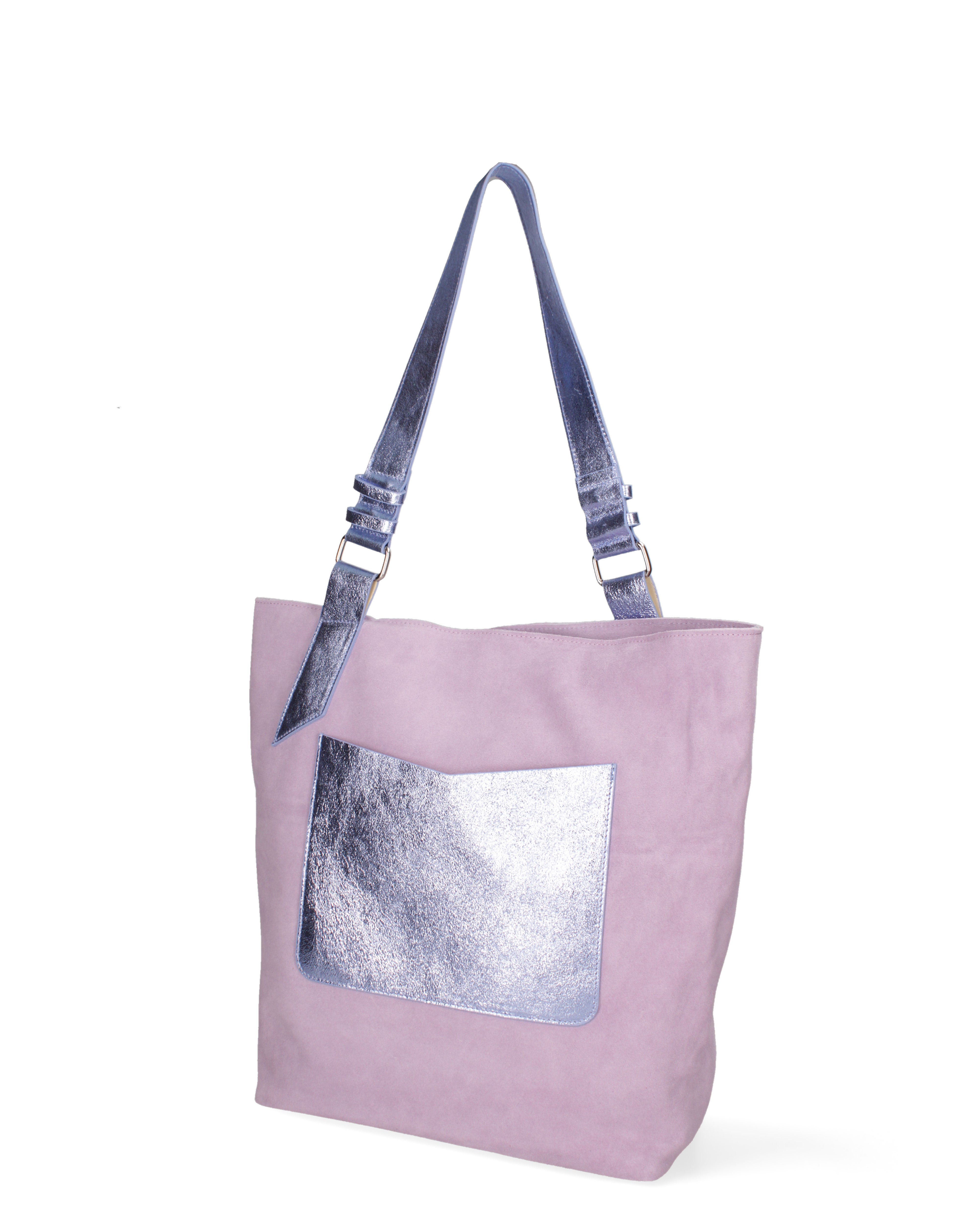 Borsa a spalla da donna Vera pelle 07312-D08A LILLA+L027 Roberta Rossi