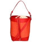 Borsa a secchiello da donna Misto pelle e tessuto MYB-05165-SS-534+S42 CORALLO My Best Bag