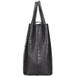 Letizia Borsa a mano da donna Pelle stampata croco 06542-NERO Gave Lux