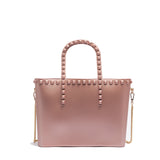 Borsa a mano da donna 100% Pvc FLAT GLAS M-ROSA ANTICO + OFF GOLD Marc Ellis