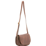 Borsa a tracolla da donna 100% vera pelle 4582-TESTA DI MORO Alessia Firenze