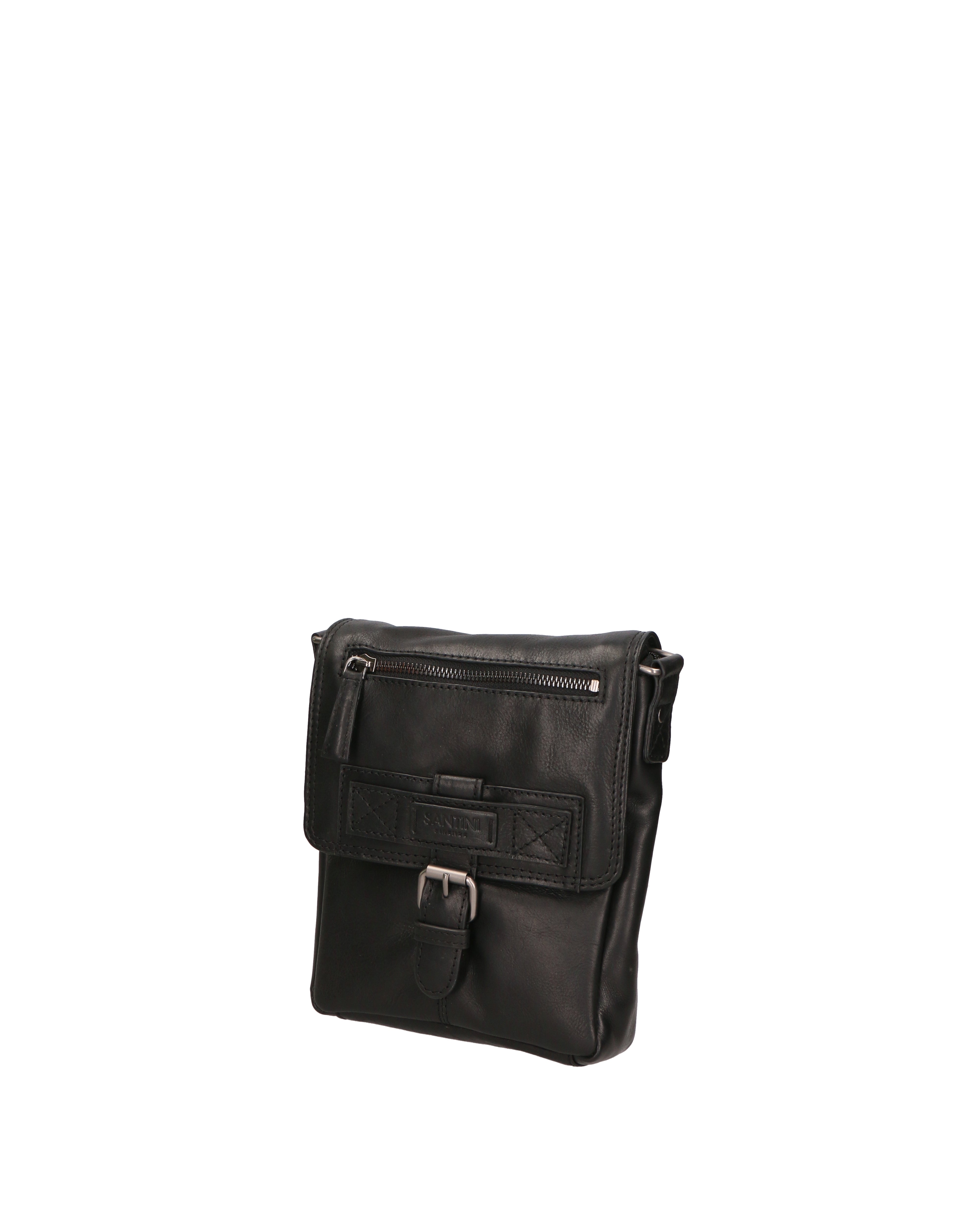 Borsa a tracolla unisex vera pelle 100% pelle SN5863647-BLACK Santini Firenze