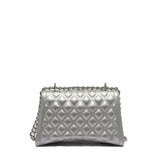Borsa a mano da donna 100% Pvc FLAT RHOMBUS M-SILVER Marc Ellis