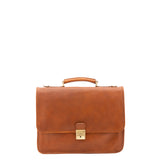 Borsa a mano unisex in vera pelle Made in Italy 4017-MIELE Alessia Firenze