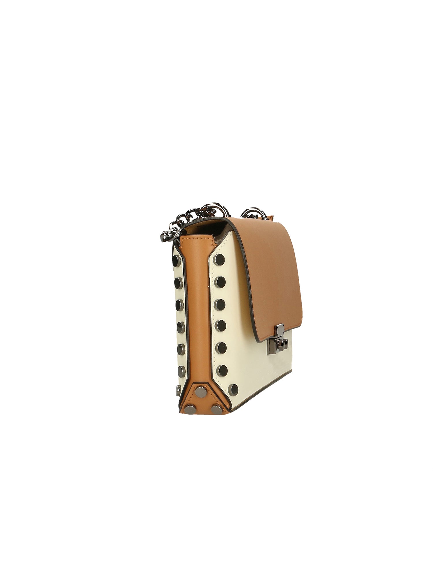 Vera pelle 8641-BEIGE+CUOIO Borsa a tracolla da donna Evanthe Pro Gave Lux