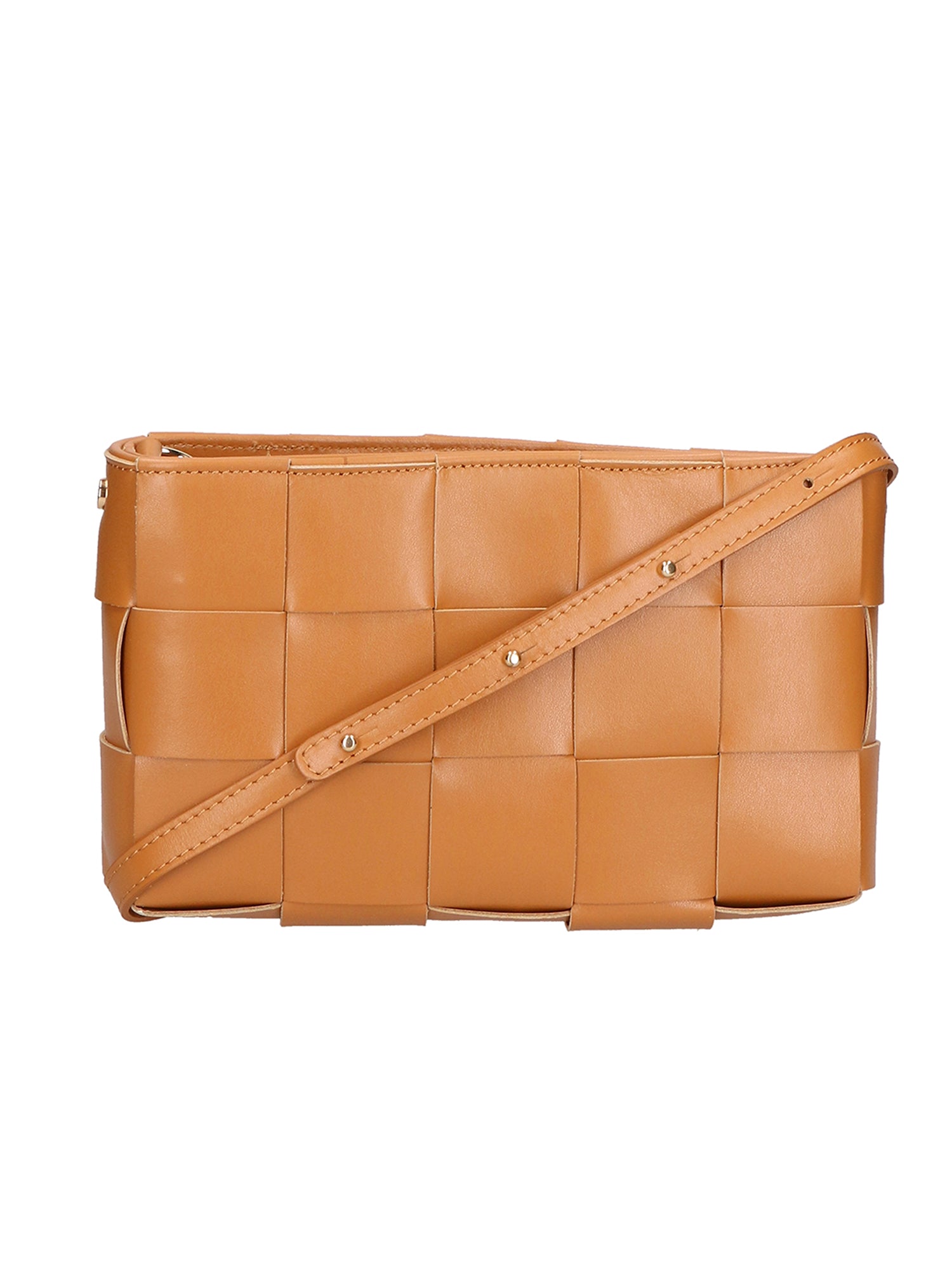 Borsa a tracolla da donna 100% vera pelle MYB-7057-SS-CUOIO+BEIGE My Best Bag