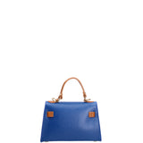 Borsa a mano da donna 100% vera pelle 07221-D22 BLUETTE+D44 CUOIO Roberta Rossi