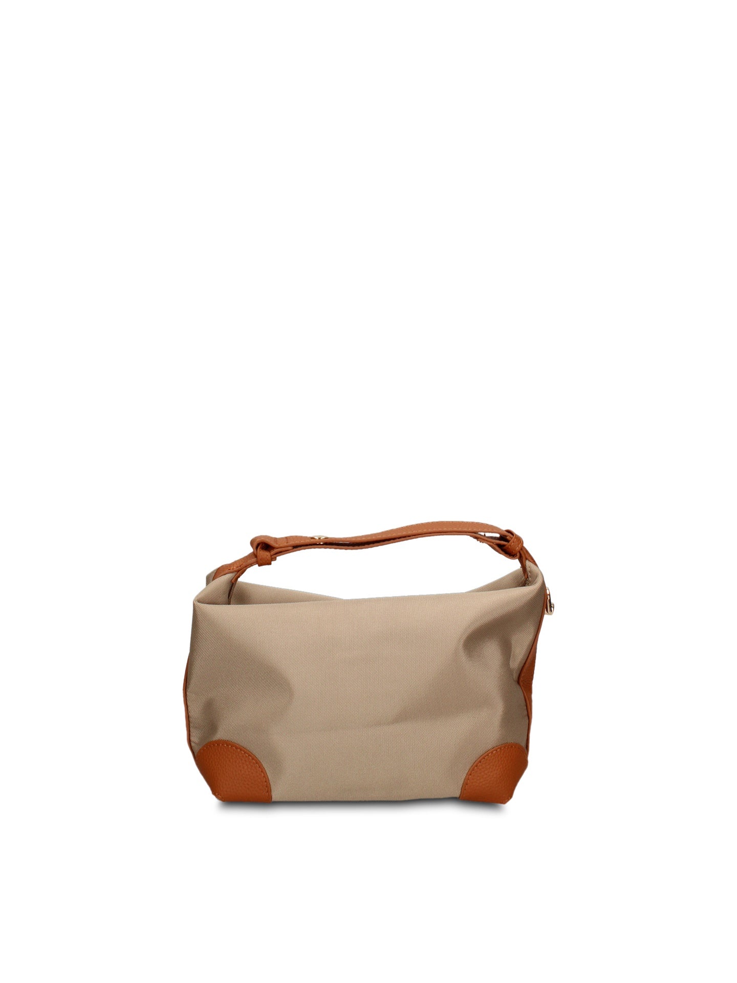 Borsa a Mano in 100% Pu Vegan Leather Beige