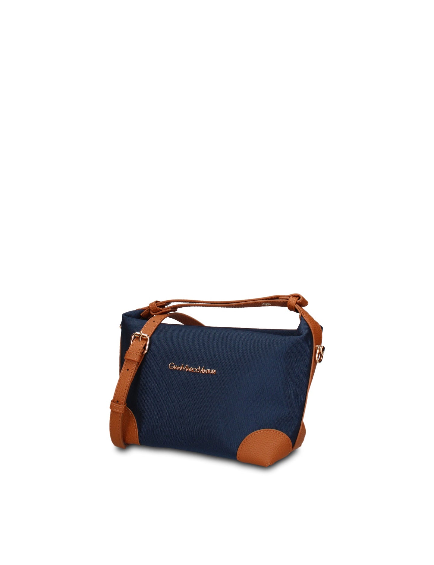 Borsa a Mano in 100% Pu Vegan Leather Blu Scuro