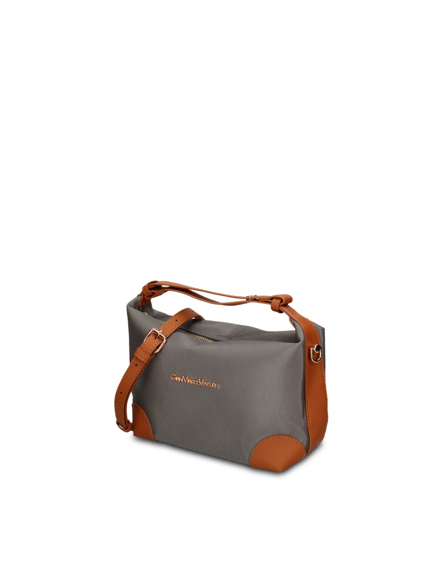 Borsa a Mano in 100% Pu Vegan Leather Grigio