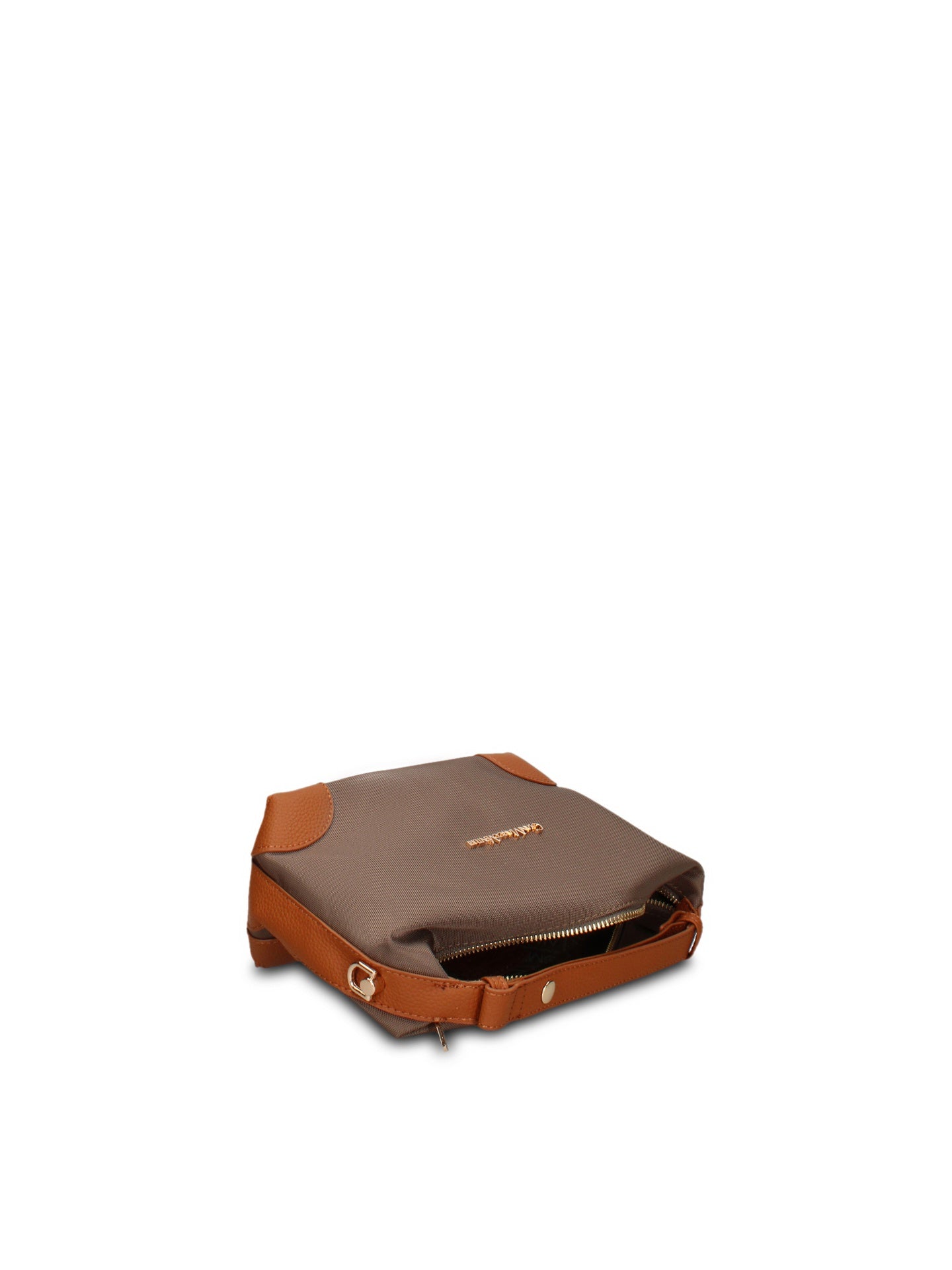 Borsa a Mano in 100% Pu Vegan Leather Verde Militare