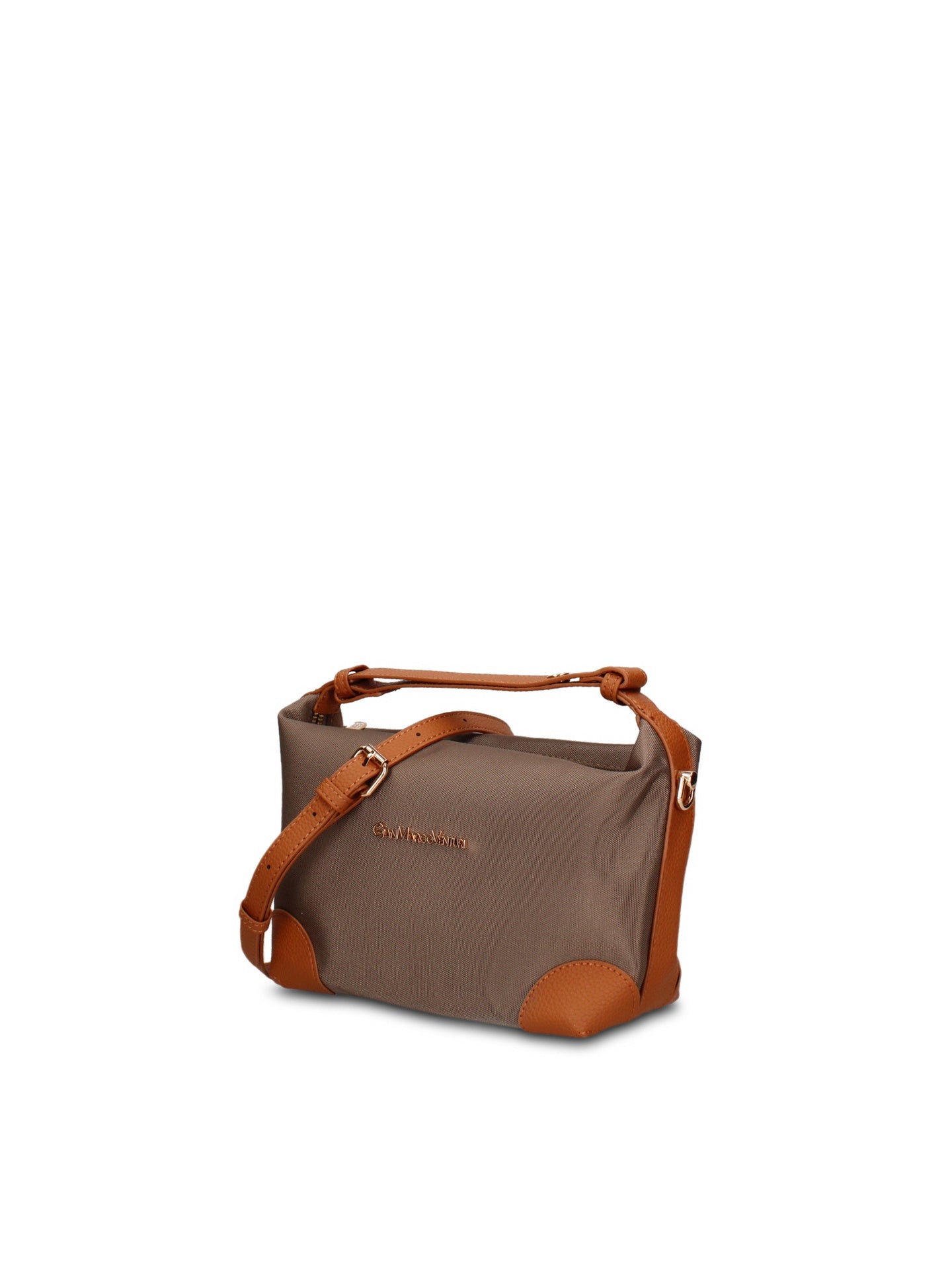 Borsa a Mano in 100% Pu Vegan Leather Verde Militare