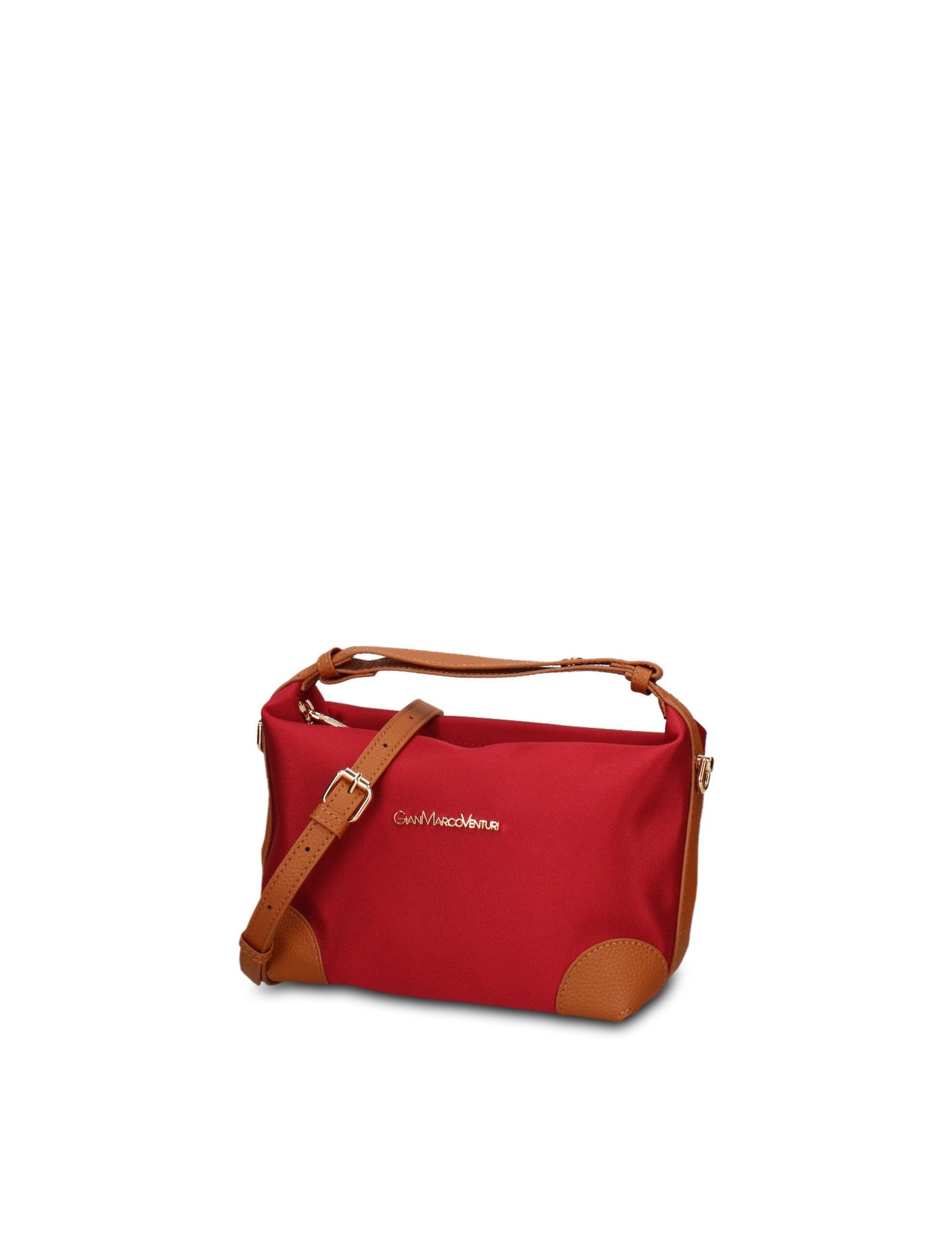 Borsa a Mano in 100% Pu Vegan Leather Rosso
