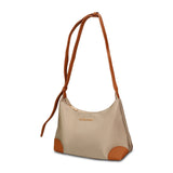 Borsa a Tracolla in 100% Pu Vegan Leather Beige