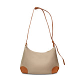 Borsa a Tracolla in 100% Pu Vegan Leather Beige