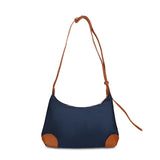 Borsa a Tracolla in 100% Pu Vegan Leather Blu Scuro