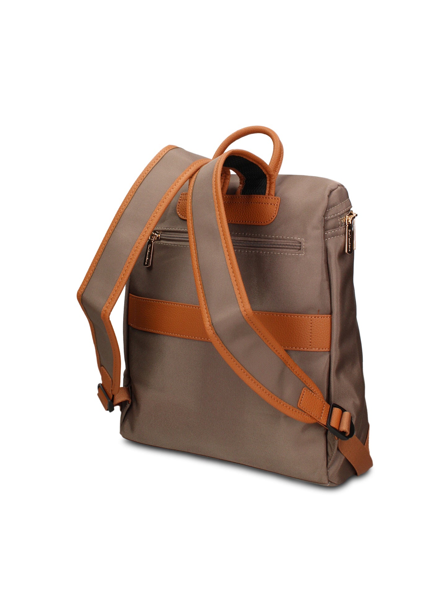 Zaino in 100% Pu Vegan Leather Verde Militare