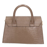 Ariel Borsa a mano da donna Vera pelle 05458-LU40 TAUPE SCURO DARK TAUPE Gave Lux