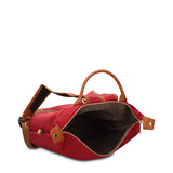 Zaino in 100% Pu Vegan Leather Rosso