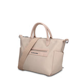 Borsa a Mano in 100% Pu Vegan Leather Beige