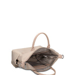 Borsa a Mano in 100% Pu Vegan Leather Beige