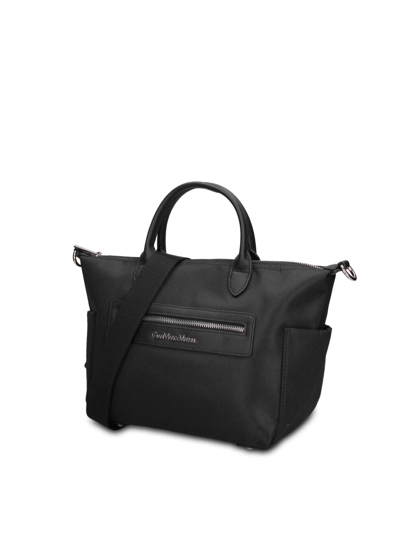 Borsa a Mano in 100% Pu Vegan Leather Nero