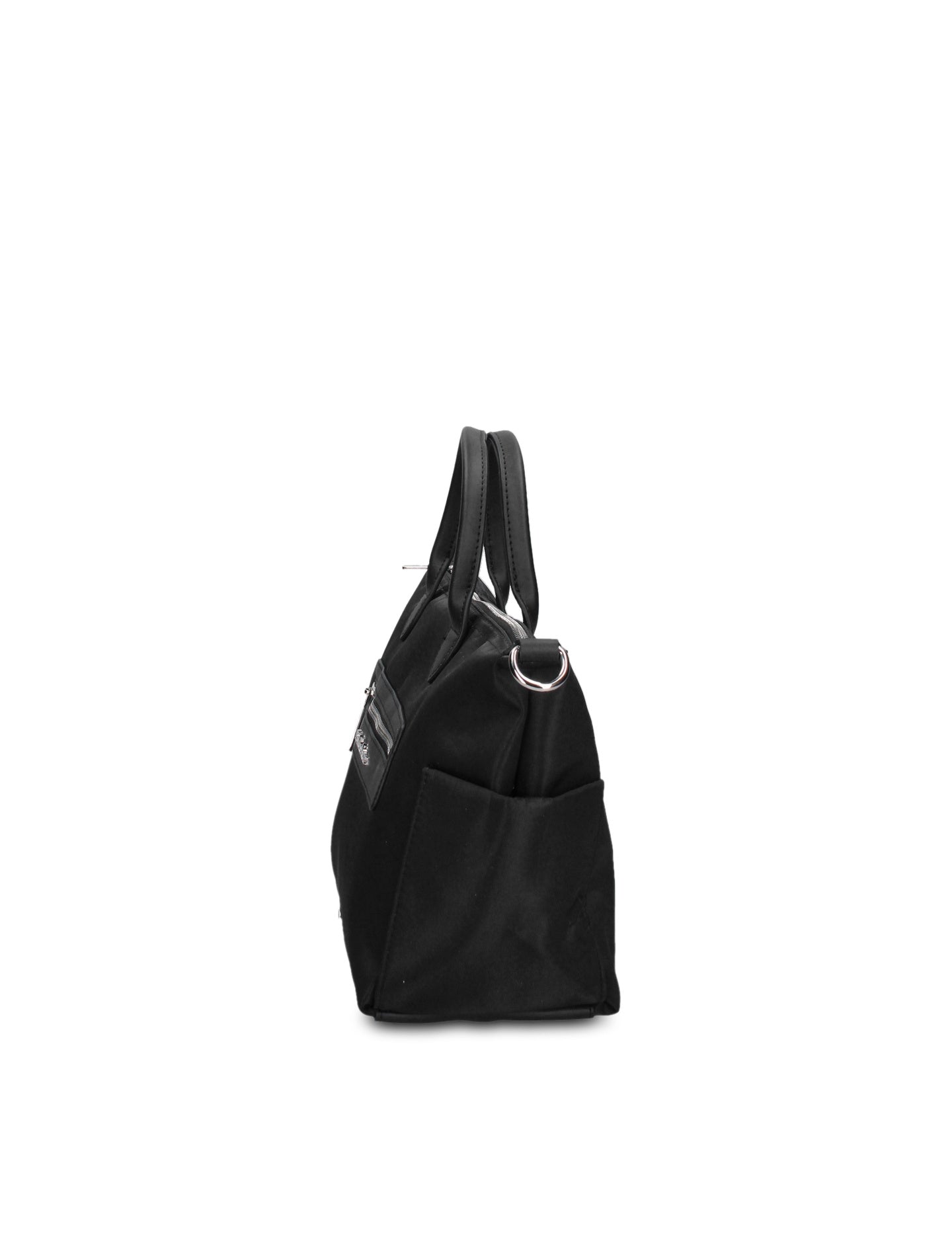 Borsa a Mano in 100% Pu Vegan Leather Nero