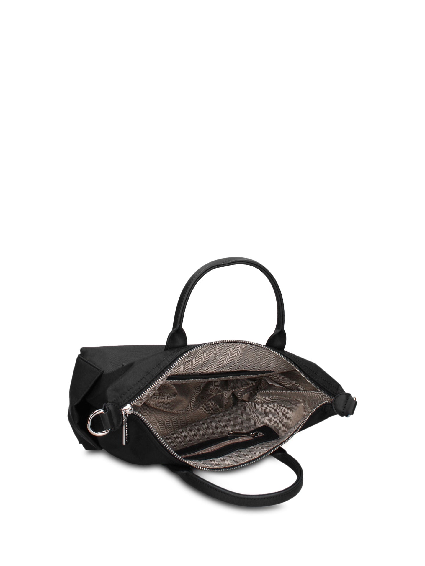 Borsa a Mano in 100% Pu Vegan Leather Nero