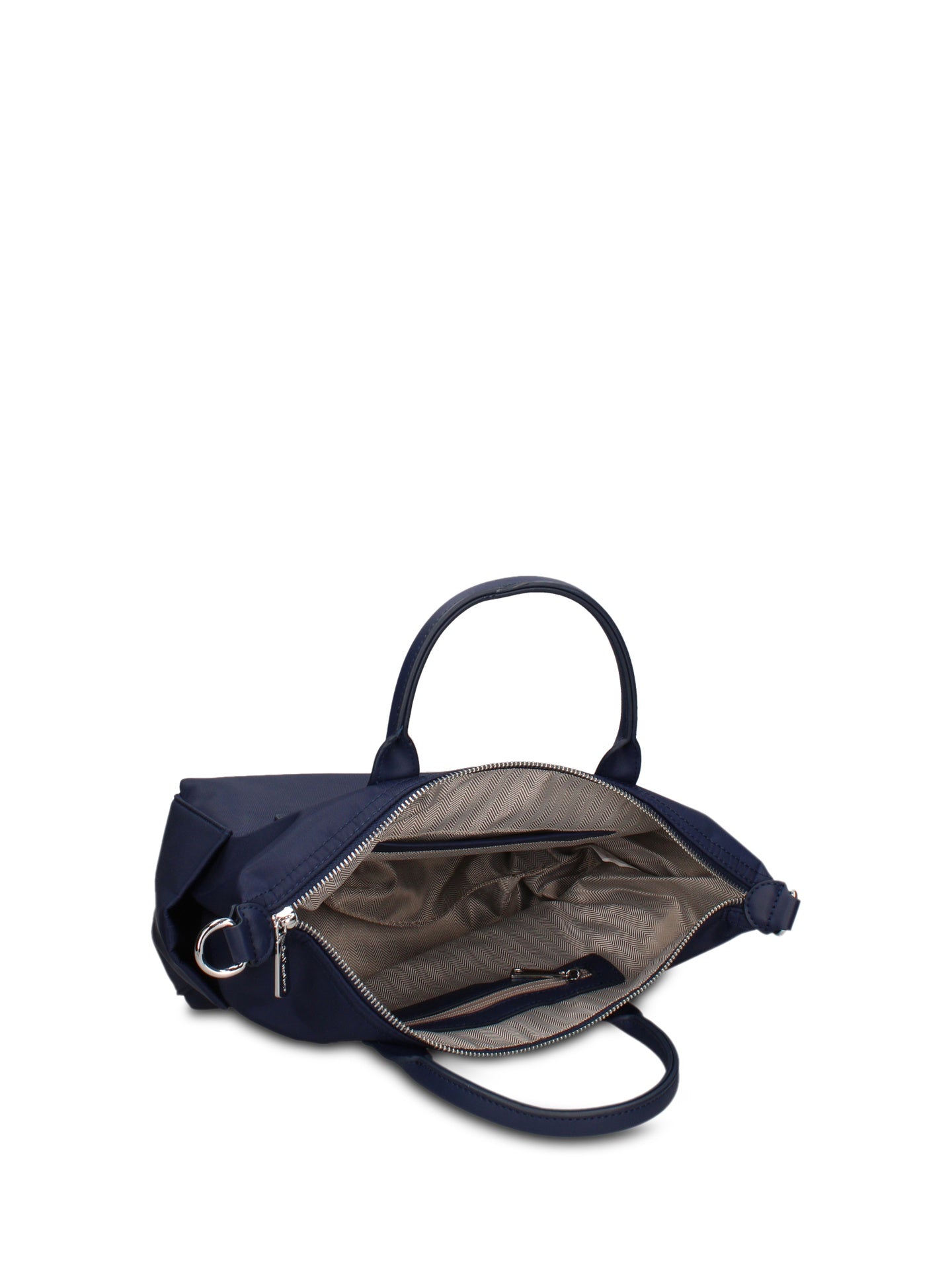 Borsa a Mano in 100% Pu Vegan Leather Blu