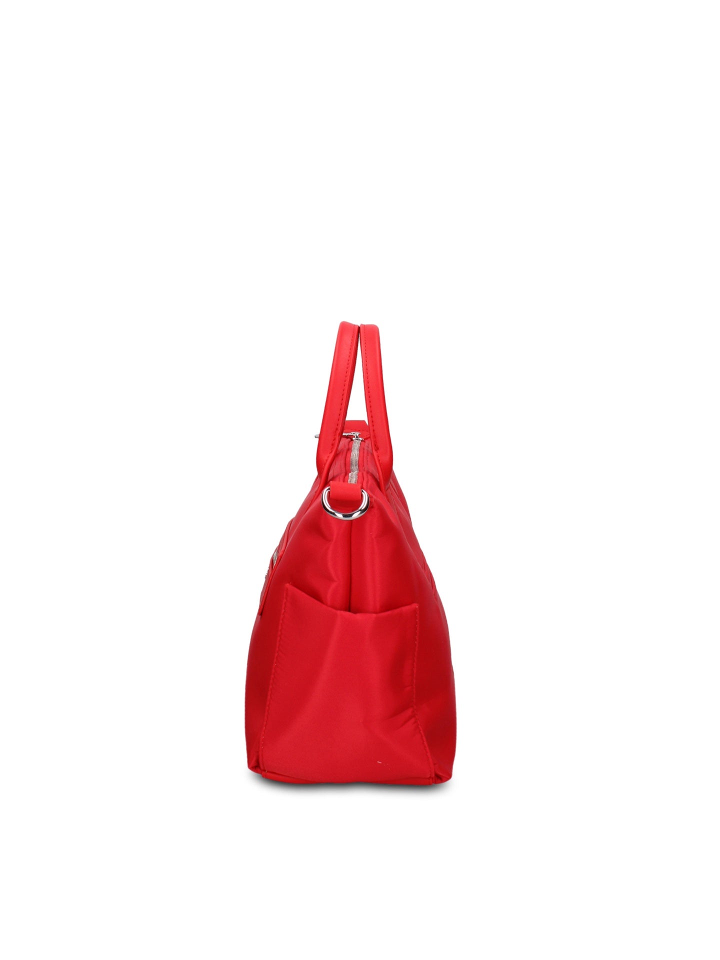 Borsa a Mano in 100% Pu Vegan Leather Rosso