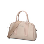 Borsa a Mano in 100% Pu Vegan Leather Beige